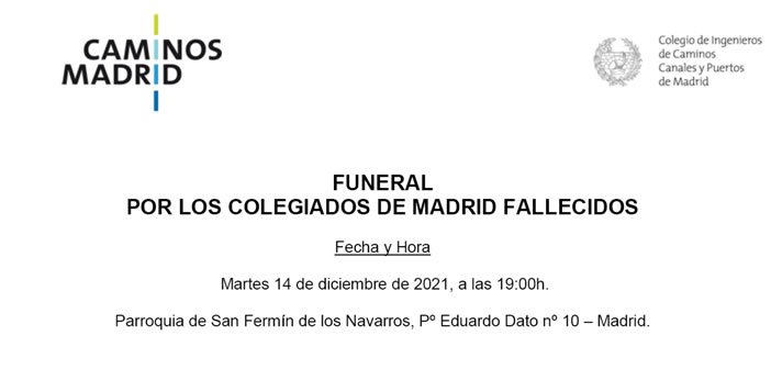 Funeral por los colegiados de Madrid fallecidos