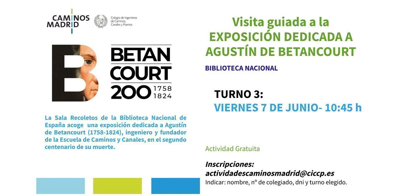 Biblioteca Nacional: Visita guiada a la Exposición Agustín de Betancourt